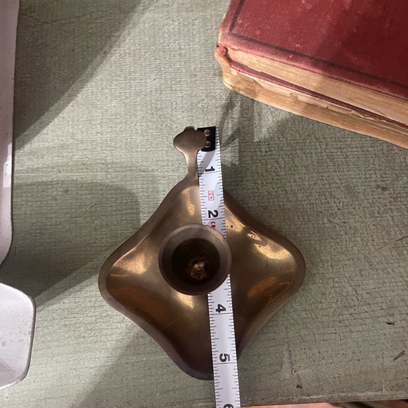 Vintage Brass Finger Loop Chamberstick - Picture 8 of 14